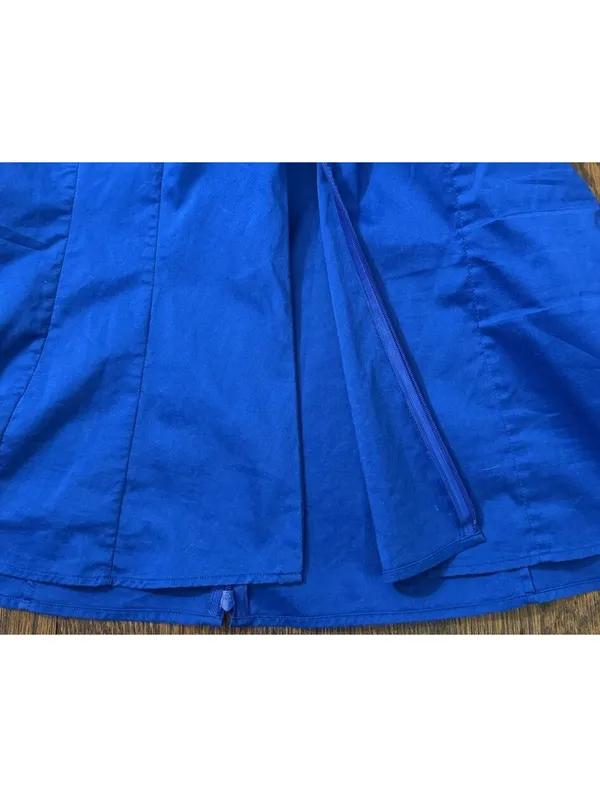 BOSS Blue Short Sleeve Collared Blouse Size 14 - Image 4