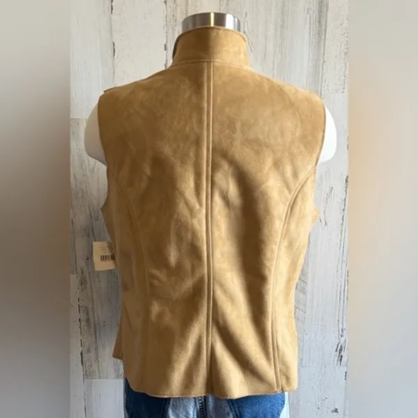 Vintage Honey Faux Suede Vest Buckskin‎ Style – Large NWT - Image 6