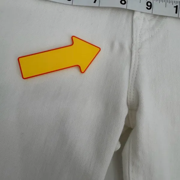 Mother Jeans Women’s 29 White Denim the Insider Crop Step Fray 27” FLAW - Image 4