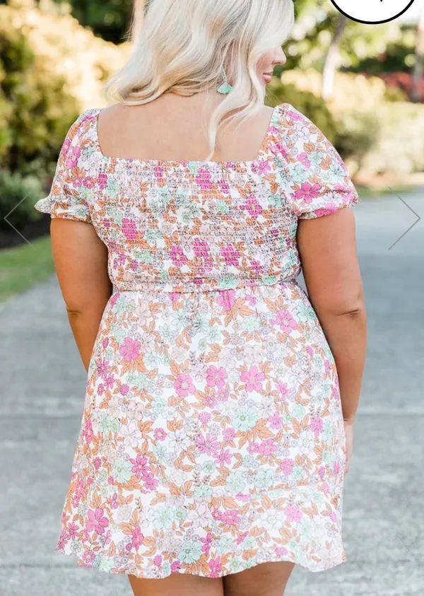 Pink Lily Floral Mini Dress - Image 4