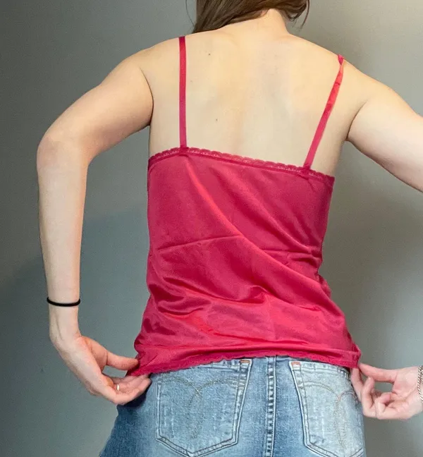 red lingerie tank top - Image 4