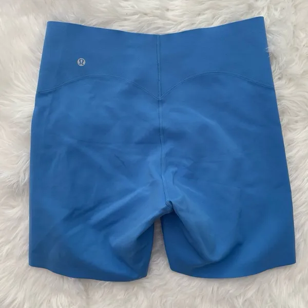 Lululemon Glow Up Super High-Rise Short 6" Blue 12 - Image 4