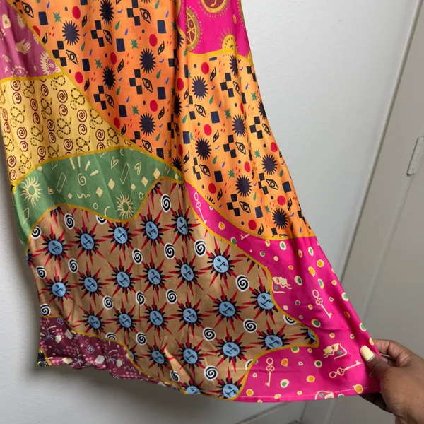 NEW $130 Never Fully Dressed Women Morocco Dorris Maxi Skirt Patchwork Celestial - Image 10