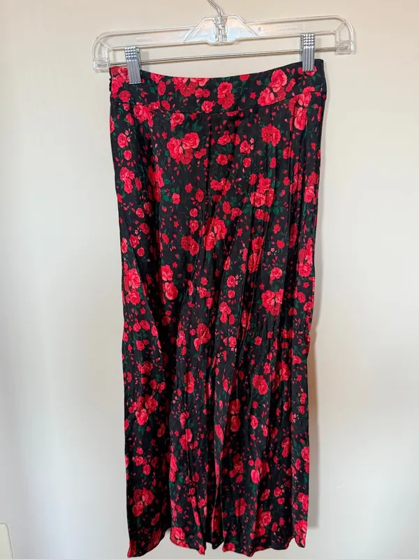 Sezane Sandy Skirt Red Roses - Size 2 - Image 4
