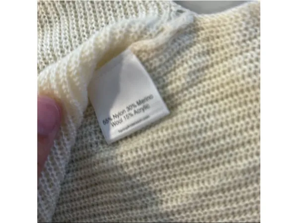 Hanna Andersson Cream Wool Blend Hooded Cardigan Extra Large - Image 9