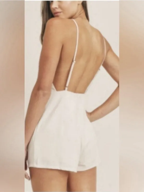 Anthropologie Mable Cowl Neck Front Backless Romper SIZE LARGE NWOT - Image 3