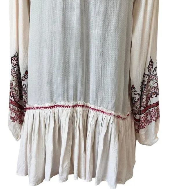 Free People Wild One Embroidered Peasant Dress - Image 5