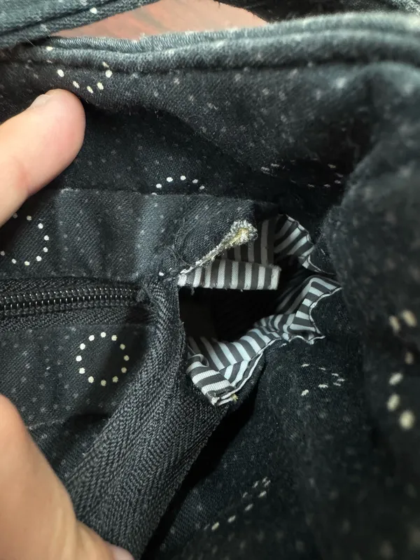 Thirty- One Black, Brown, and White Polka Dot Shoulder Bag - Image 6