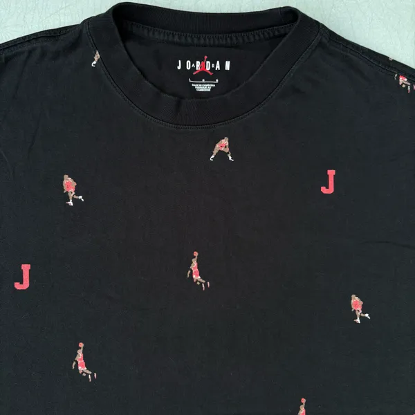 Michael Jordan All Over Print Basketball Black Graphic Short Sleeve T-shirt - Image 4