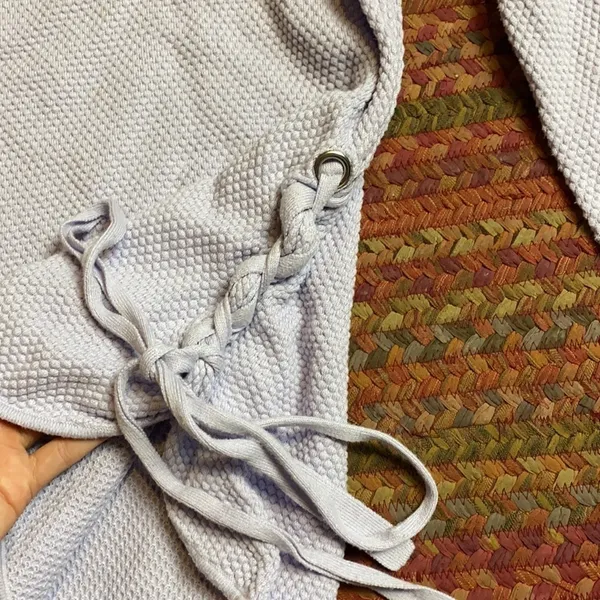 LAVENDER QUILTED SIDE TIE MICHAEL KORS SWEATER - Image 3