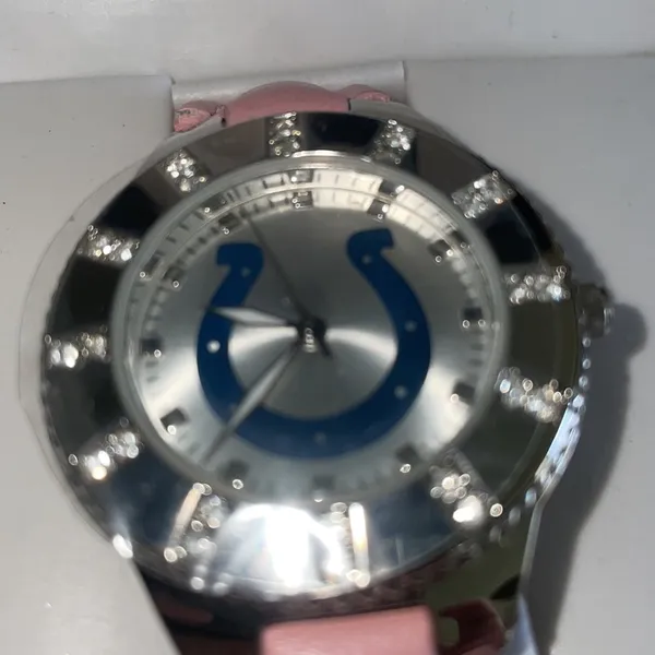 New Indinapolis colts pink watch adjustable with crystal face points - Image 2