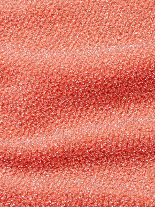 PINK Victoria’s Secret Textured Glitter Bikini Set Orange Coral Medium NWT - Image 13