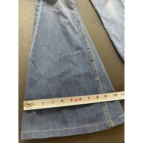 We The Free Free People Flare Jeans 26 Blue Stretch Bell Bottom Boho Indie Retro - Image 15