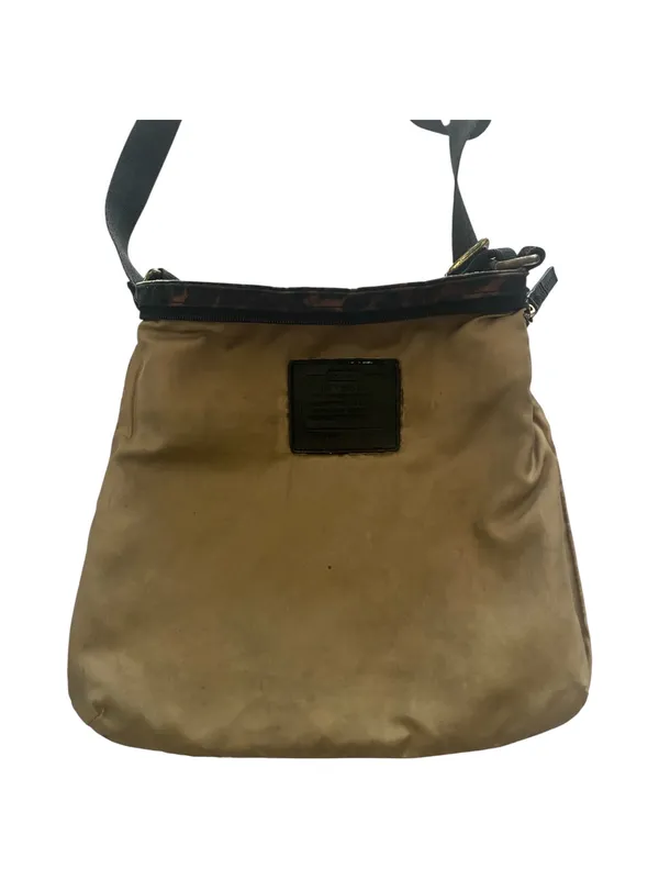 COACH-CHEETAH PRINT NYLON CROSSBODY BAG NO H1376-F77479 Coach crossbody with bold leopard print. Compact silhouette with adjustable shoulder strap. Front zip pocket and main compartment for essentials. Gold-tone logo plaque and hardware accents, front zip pocket, back slip pocket with magnetic closure, adjustable strap, great condition Measures:19.5x9.5 inches - Image 7