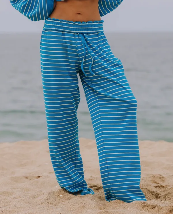 Daily Drills Malibu & Lemonade Stripe Relaxed Sweatpants - Image 3