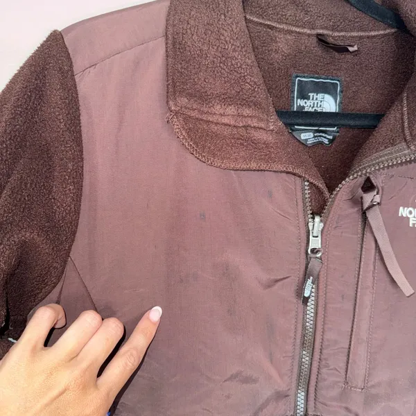 The North‎ Face Denali Fleece Jacket Womens Medium Brown Good Polartec Full Zip - Image 2