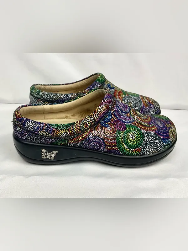 Alegria Kayla Bullseye Mule Clog Sz 38/8 Kay Rainbow Comfort Shoes - Image 3