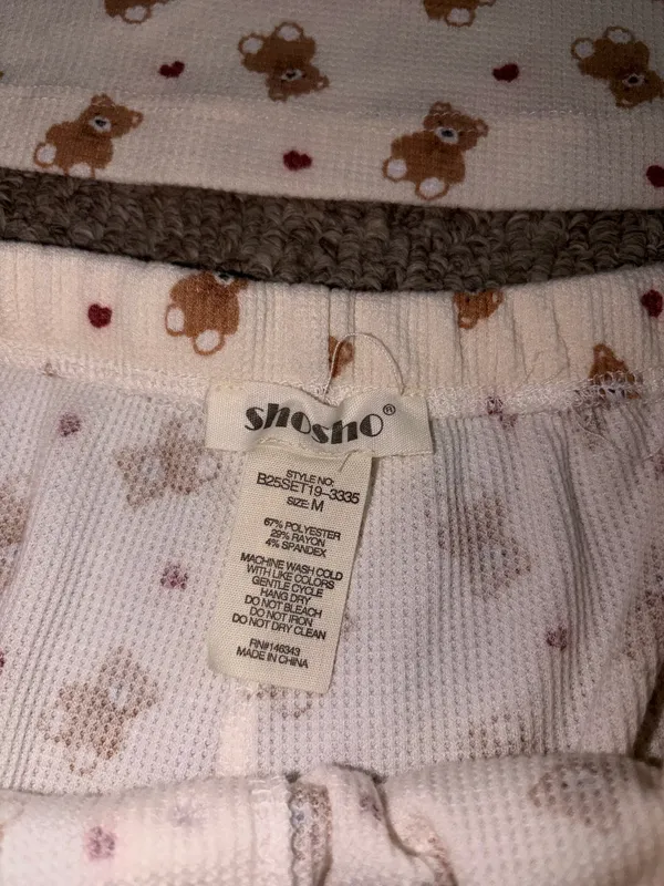 Teddy bear lounge pajama set White Size M - Image 3