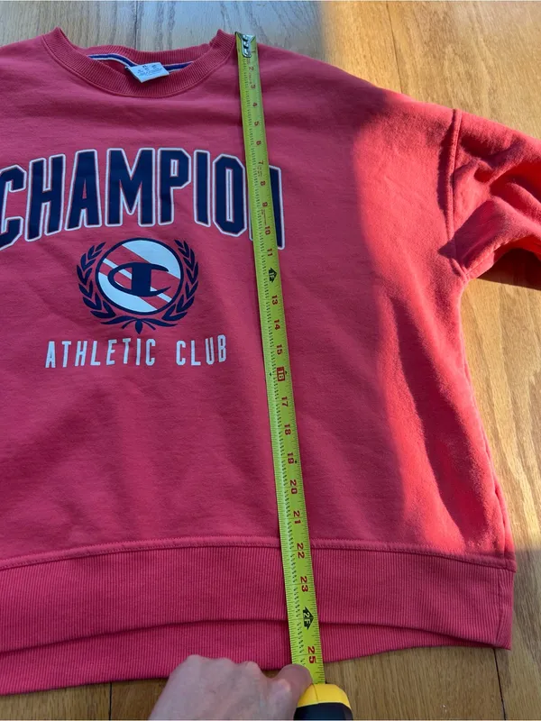 Champion Powerblend Fleece Crewneck Sweatshirt‎ Womens Size XL Pink Pullover - Image 6