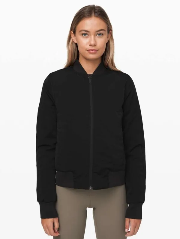 Lululemon Women's Black Non-Stop Bomber *Reversible - Size - 8 - Image 2