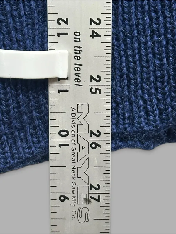 WoolOvers Women’s Small Navy Blue 100% Wool Cable Knit Sweater - Image 8