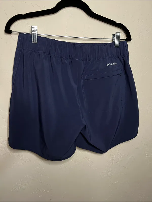 Columbia Pleasant Creek Stretch Blue Outdoor Hiking Shorts - Image 4