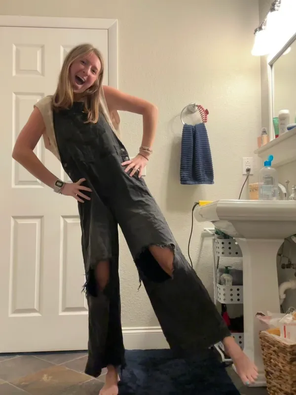 Free People Black Overalls - Image 4