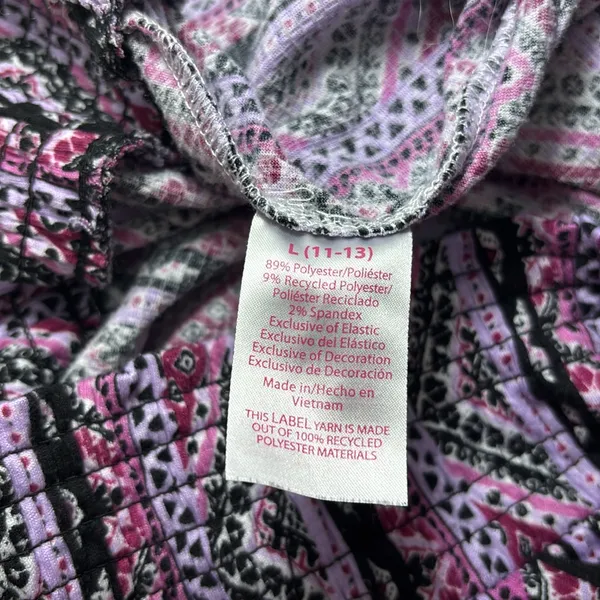 No Boundaries High Waist Patterned Shorts‎ - Pink and Black Ruffle hem Size L - Image 11