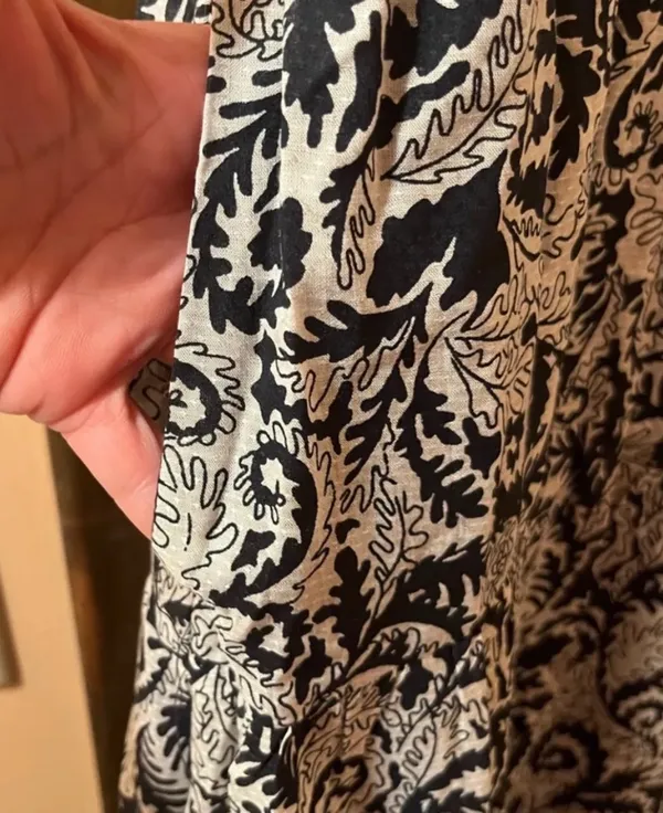 NWT Maeve Marya Tiered Midi Dress in Black Botanical Print - Image 8