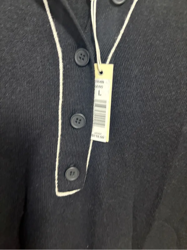 Max studio black polo sweater size large - Image 4