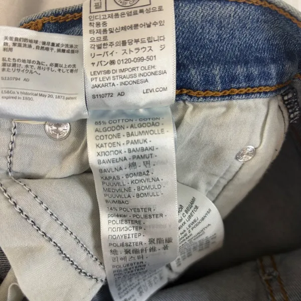 Levis Wedgie Straight High Rise Distressed Jeans Light Wash‎ 25x28 NEW Capsule - Image 6