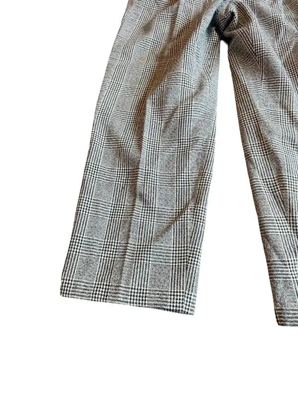 Alanni by Donny Brooke Black Houndstooth Plaid Trousers Wide Size 14 Women's - Image 4