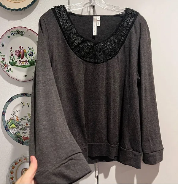 Flats and Heels Embellished Sweater Blouse - Image 5
