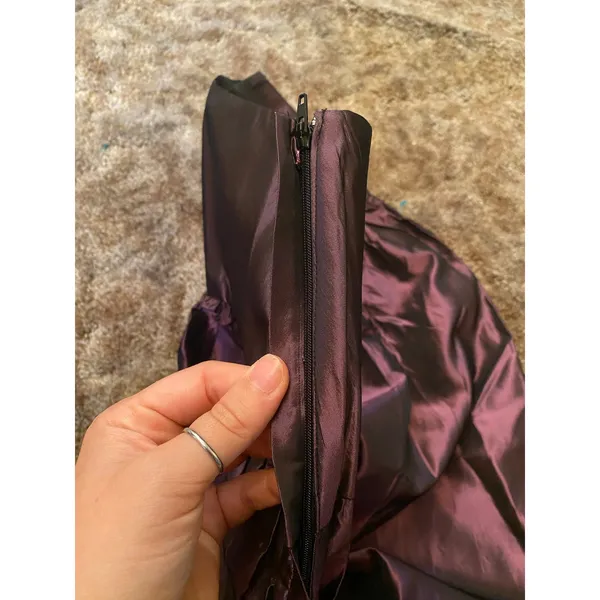 Vintage Albert Paul Iridescent Purple Taffeta Midi Skirt NWT Deadstock Whimsy - Image 4