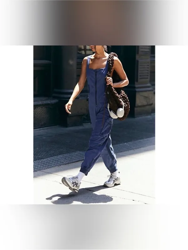 NWOT Free People FP Movement Fast Track Onesie - black grape blue - size Small - Image 6