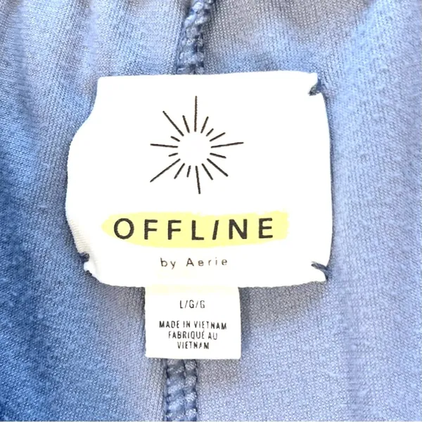 Aerie Offline Blue After Party Velour Joggers Large - Image 10