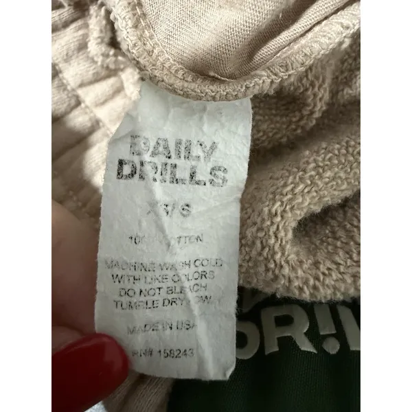 Daily Drills Wide Leg Sweatpants in Cafe Womens Size XS/S - Image 9