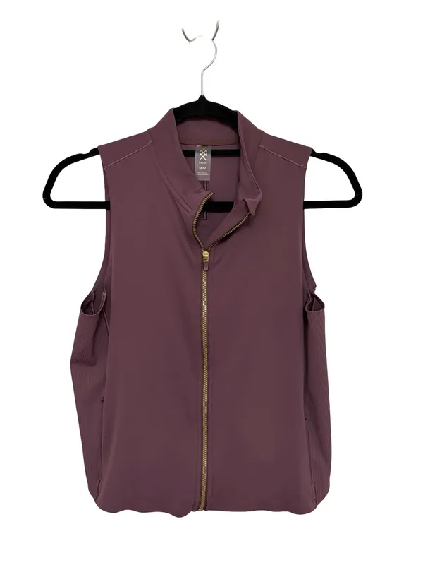 RHONE Revive Rib Zip Tank in Deep Mauve - Size M - Image 3