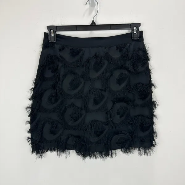 Marella Demien Mini Skirt Black Fringe High Waist Party Straight Pencil US 6 NWT - Image 10