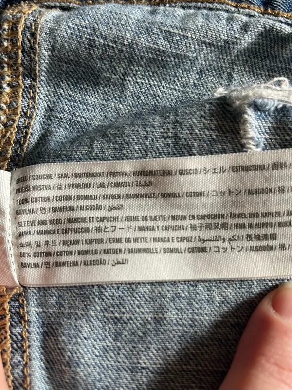 Y2K Abercrombie & Fitch Women's Hooded Jean Trucker Jacket Size S - Image 7