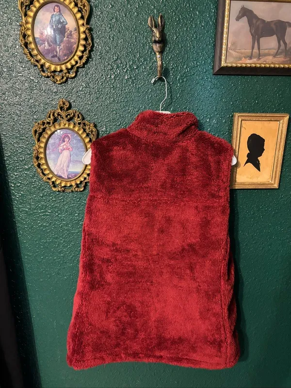 THE NORTH FACE RED REVERSIBLE PUFF FUZZY VEST SIZE LARGE - Image 4