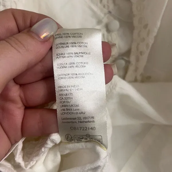 ✨FREE PEOPLE Vanda Cotton Mini Sz Medium Dress✨ - Image 12