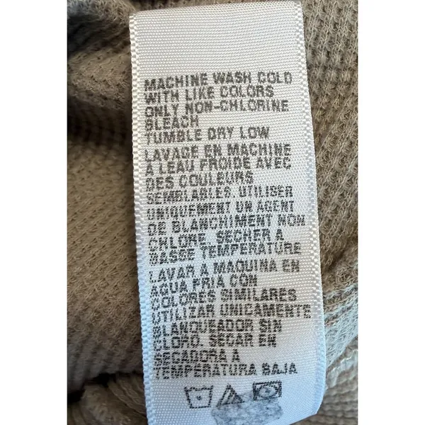 James‎ Perse Waffle Knit Thermal Top Oatmeal Long Sleeve Warm Quiet Luxury Small - Image 7