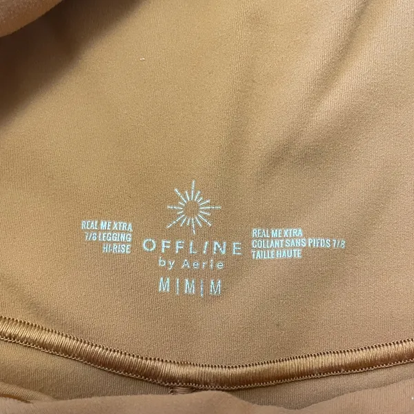 Offline by Aerie Real Me 7/8 Hi-Rise Crossover Leggings Burnt Orange Size Medium - Image 4