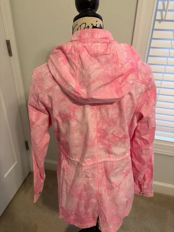 Charles River Apparel Pink Tie Dye Jacket - Image 3