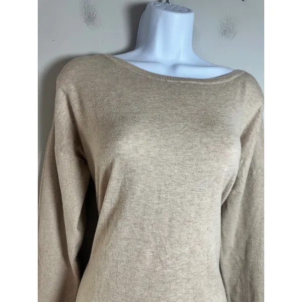 UGG‎ Liliana Sweater Dress Oatmeal Heather V-Back Thumbhole Mini XL - Image 5