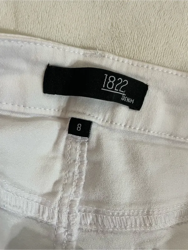 1822 Denim White High-Rise Skinny Jeans Size 8 Like New Condition - Image 7