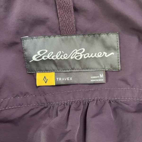 Eddie Bauer Travex Utility Windbreaker‎ Jacket Womens Medium Purple Full Zip M - Image 10