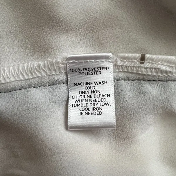 Ann Taylor Loft Ivory Semi Sheer Long Sleeve Top, M - Image 8