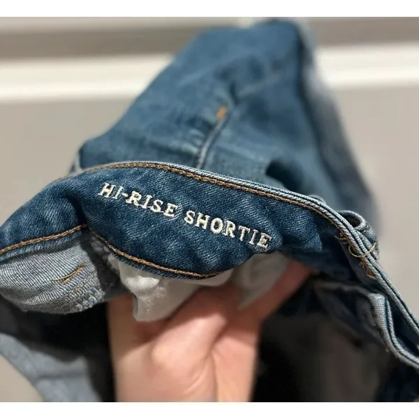 American Eagle High Rise Shortie Denim Shorts - Image 4
